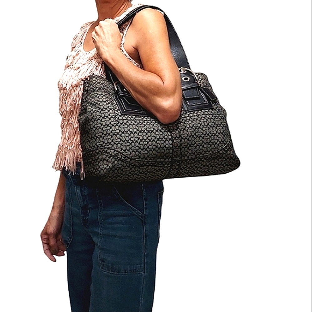 Coach Black and Gray Tote Bag